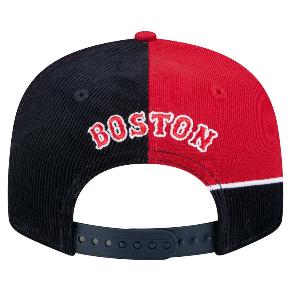 Boston Red Sox New Era Retro Split Corduroy Snapback Hat | MLB Discount
