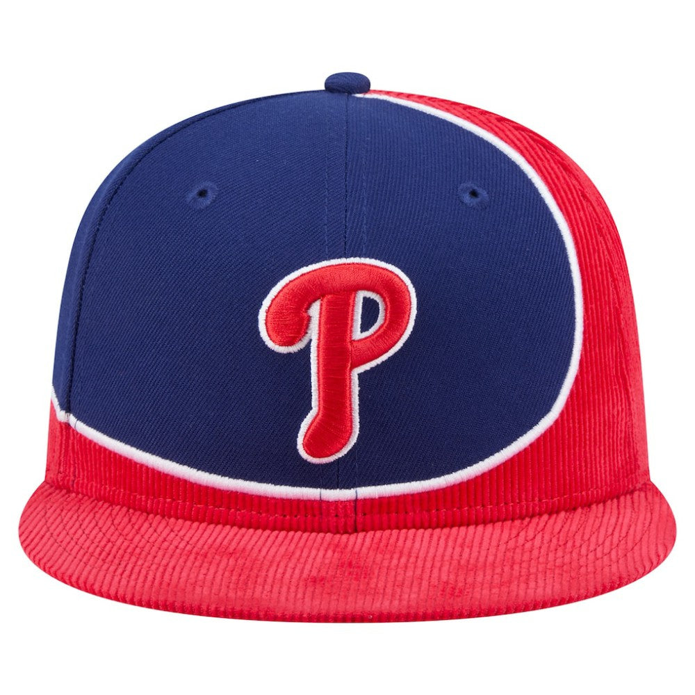 Philadelphia Phillies New Era Retro Split Corduroy Snapback Hat | MLB Outlet