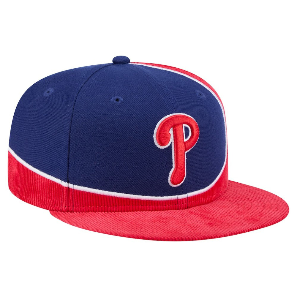 Philadelphia Phillies New Era Retro Split Corduroy Snapback Hat | MLB Outlet