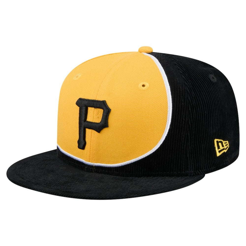 Pittsburgh Pirates New Era Retro Split Corduroy Snapback Hat | MLB For sale