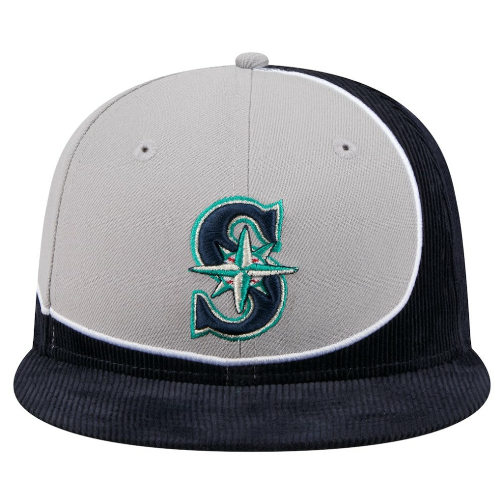 Seattle Mariners New Era Retro Split Corduroy Snapback Hat | MLB For sale