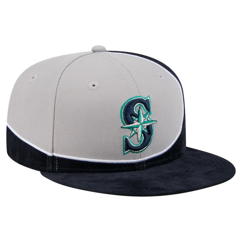Seattle Mariners New Era Retro Split Corduroy Snapback Hat | MLB For sale