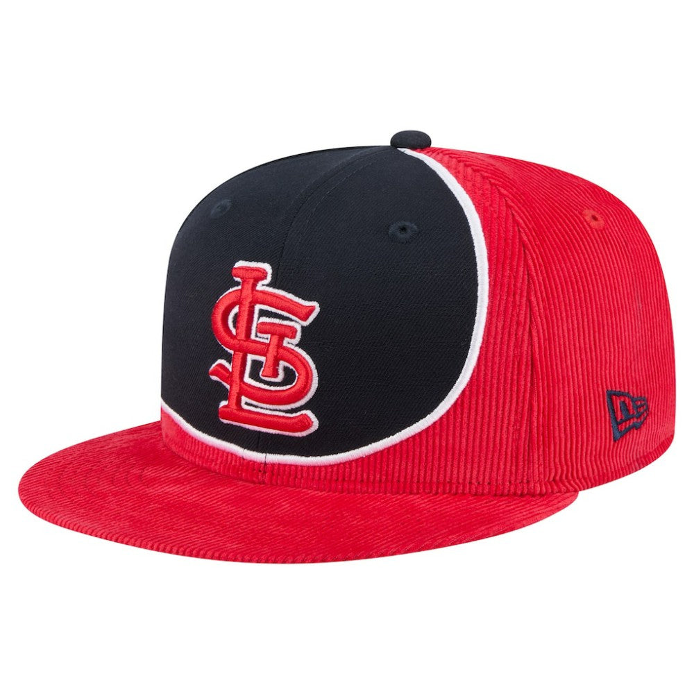 St. Louis Cardinals New Era Retro Split Corduroy Snapback Hat | MLB US