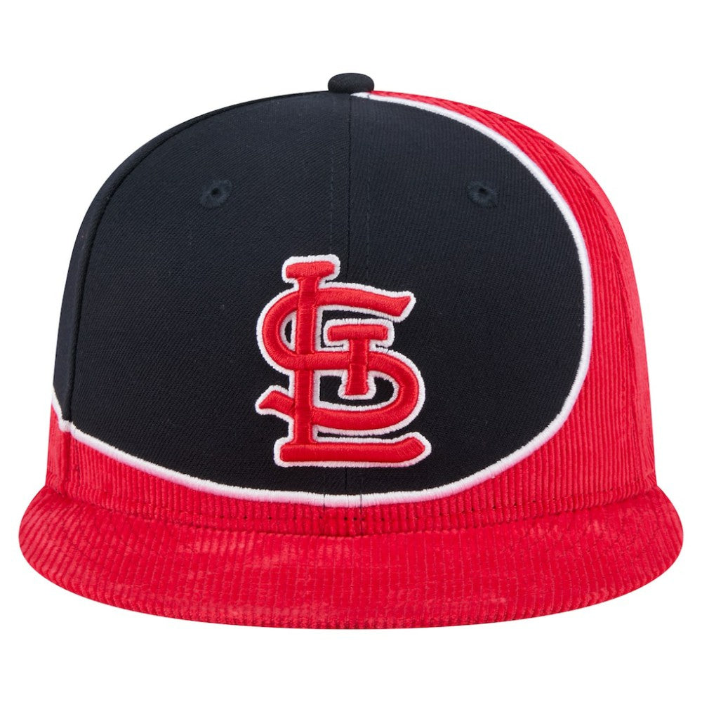 St. Louis Cardinals New Era Retro Split Corduroy Snapback Hat | MLB US