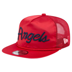 Los Angeles Angels New Era Retro Satin Script Golfer Adjustable Hat | MLB Discount