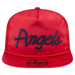 Los Angeles Angels New Era Retro Satin Script Golfer Adjustable Hat | MLB Discount