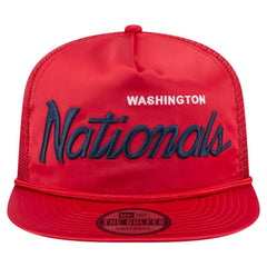 Washington Nationals New Era Retro Satin Script Golfer Adjustable Hat | MLB Sale