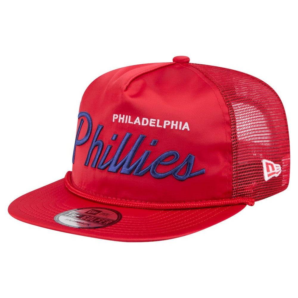 Philadelphia Phillies New Era Retro Satin Script Golfer Adjustable Hat | MLB US