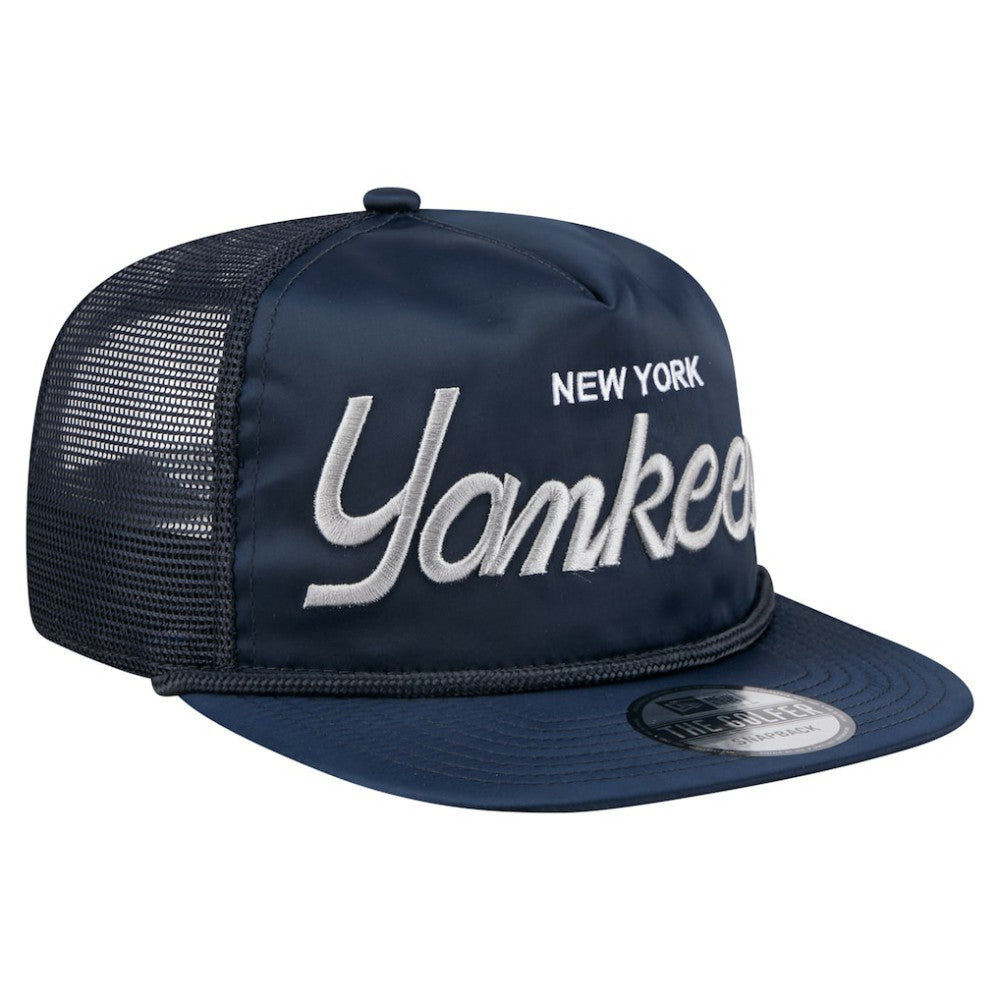 New York Yankees New Era Retro Satin Script Golfer Adjustable Hat | MLB Discount