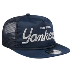 New York Yankees New Era Retro Satin Script Golfer Adjustable Hat | MLB Discount