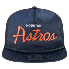 Houston Astros New Era Retro Satin Script Golfer Adjustable Hat | MLB Online