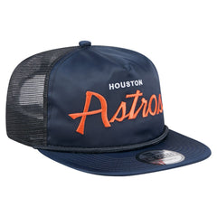Houston Astros New Era Retro Satin Script Golfer Adjustable Hat | MLB Online