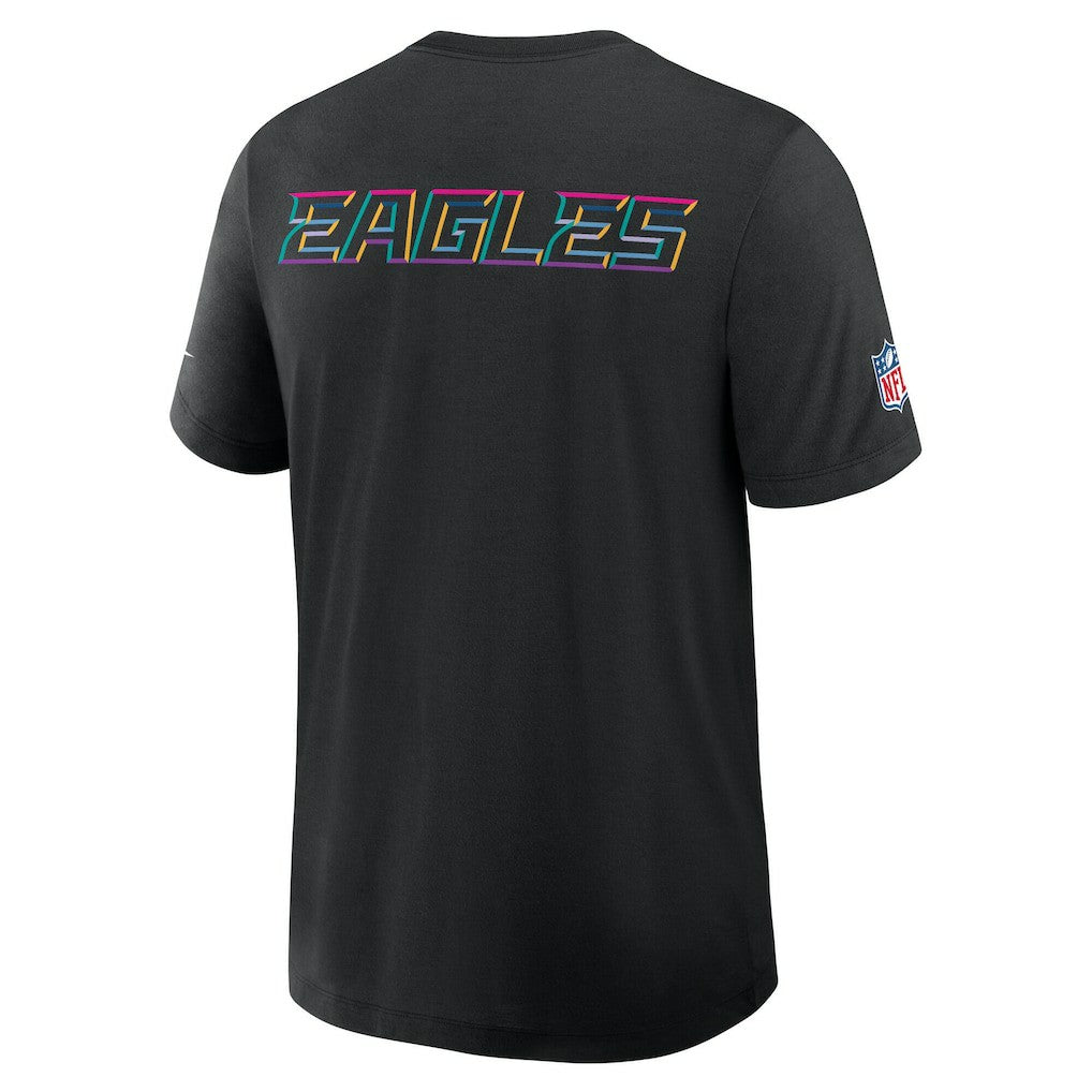 Philadelphia Eagles Nike Tall 2025 NFL Crucial Catch Tri-Blend Dri-FIT T-Shirt