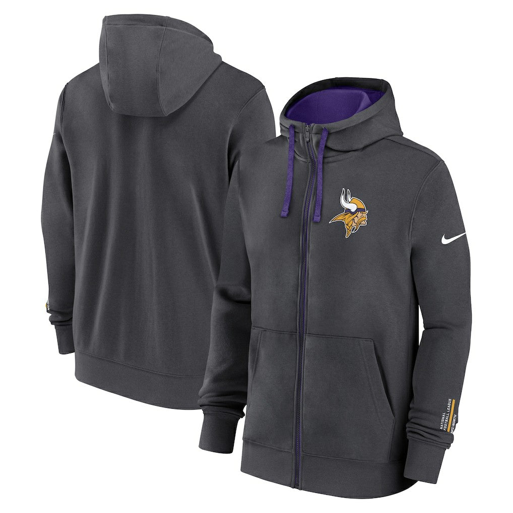 Minnesota Vikings Nike Primetime Club Full-Zip Hoodie
