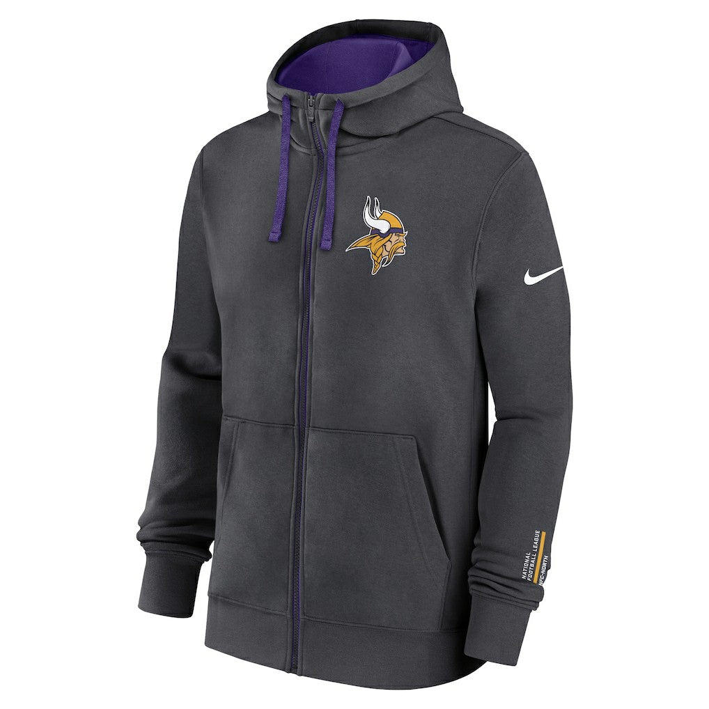 Minnesota Vikings Nike Primetime Club Full-Zip Hoodie