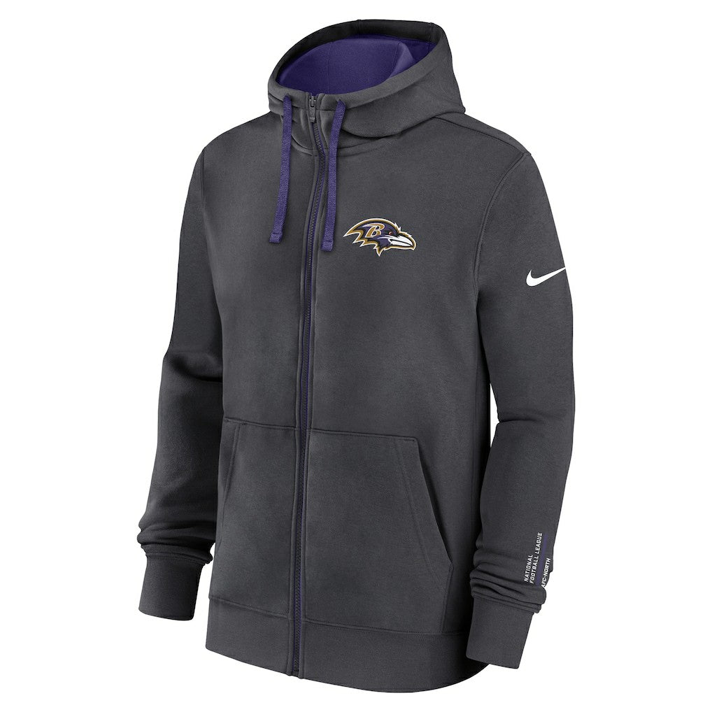Baltimore Ravens Nike Primetime Club Full-Zip Hoodie