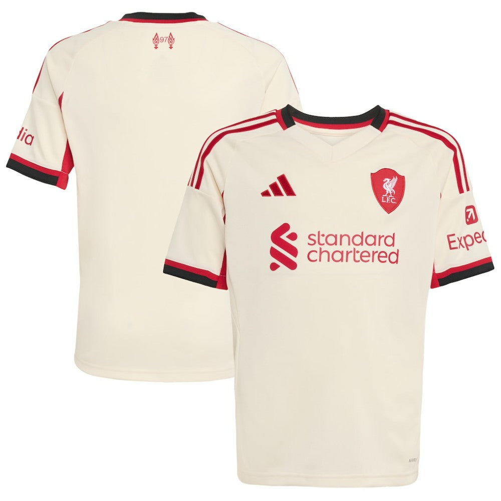 Liverpool Youth 2025/26 Away Replica Jersey White - Adidas