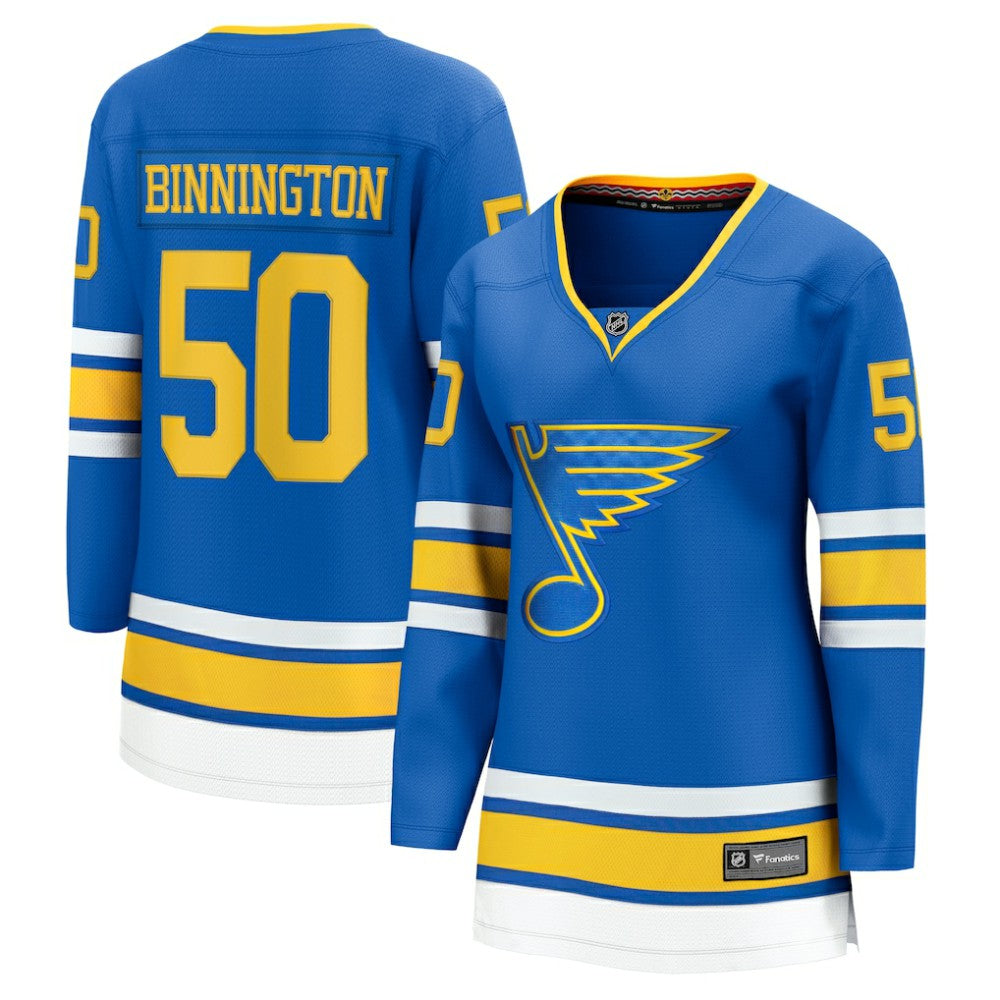 Jordan Binnington St. Louis Blues Fanatics Women's Home Breakaway Player Jersey For Sale