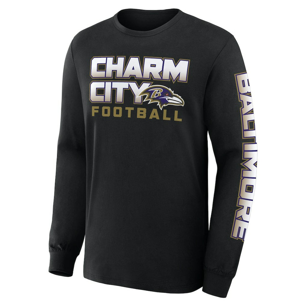 Baltimore Ravens Fanatics Hometown Sweep Legacy Long Sleeve T-Shirt