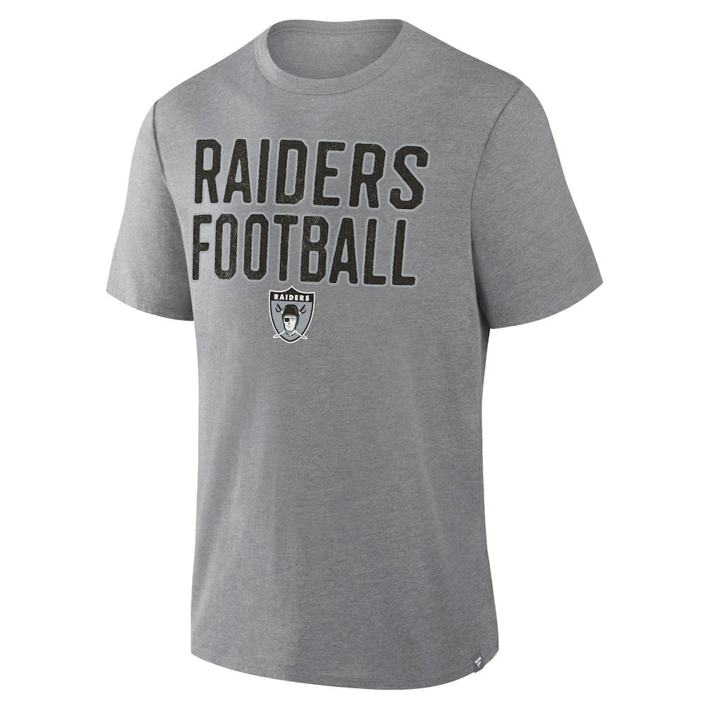 Las Vegas Raiders Fanatics First Down Tribute Tri-Blend T-Shirt