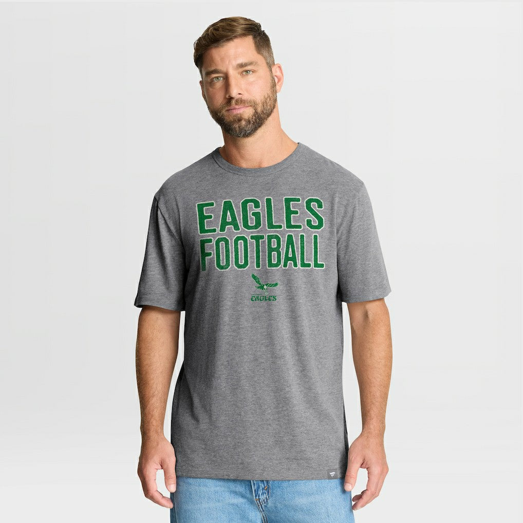 Philadelphia Eagles Fanatics First Down Tribute Tri-Blend T-Shirt