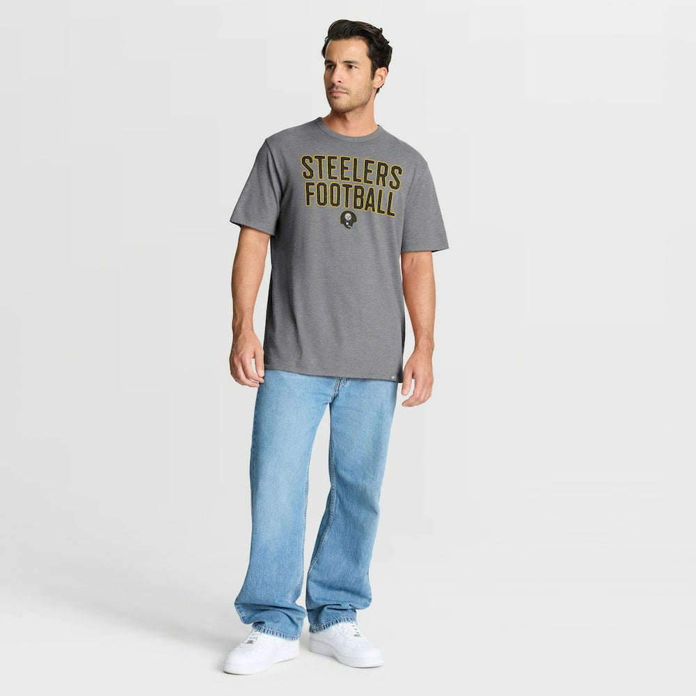 Pittsburgh Steelers Fanatics First Down Tribute Tri-Blend T-Shirt