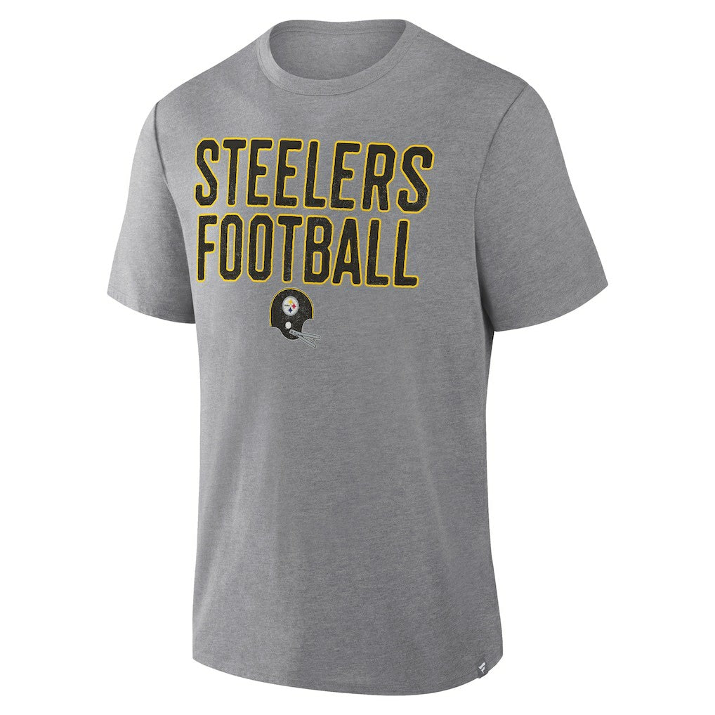 Pittsburgh Steelers Fanatics First Down Tribute Tri-Blend T-Shirt