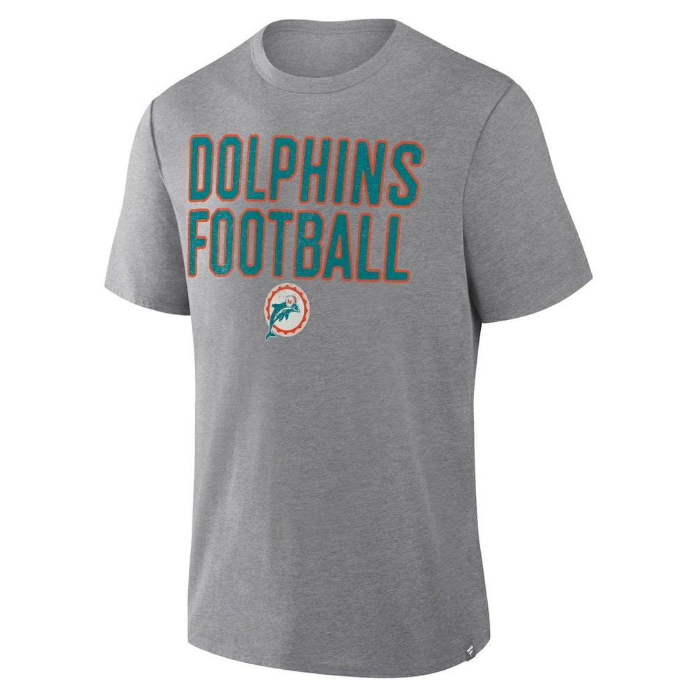 Miami Dolphins Fanatics First Down Tribute Tri-Blend T-Shirt
