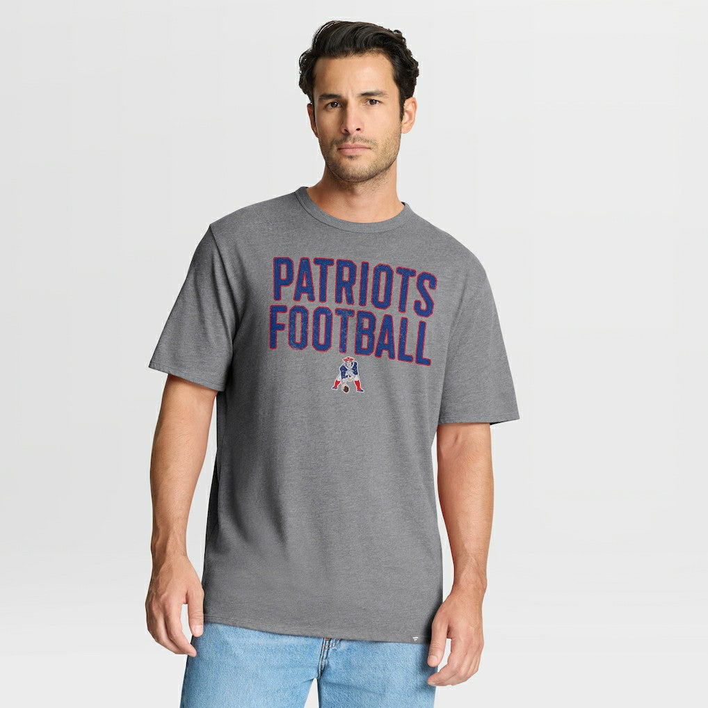 New England Patriots Fanatics First Down Tribute Tri-Blend T-Shirt