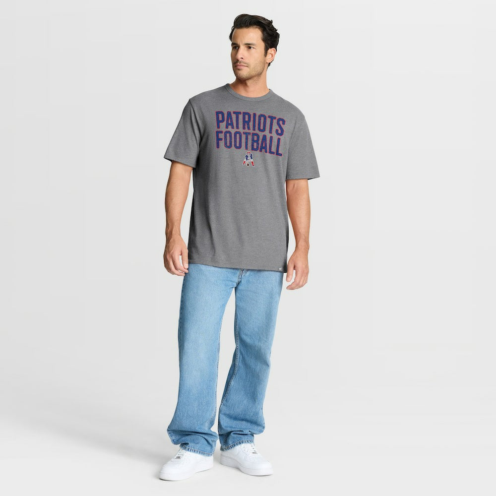 New England Patriots Fanatics First Down Tribute Tri-Blend T-Shirt