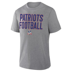 New England Patriots Fanatics First Down Tribute Tri-Blend T-Shirt