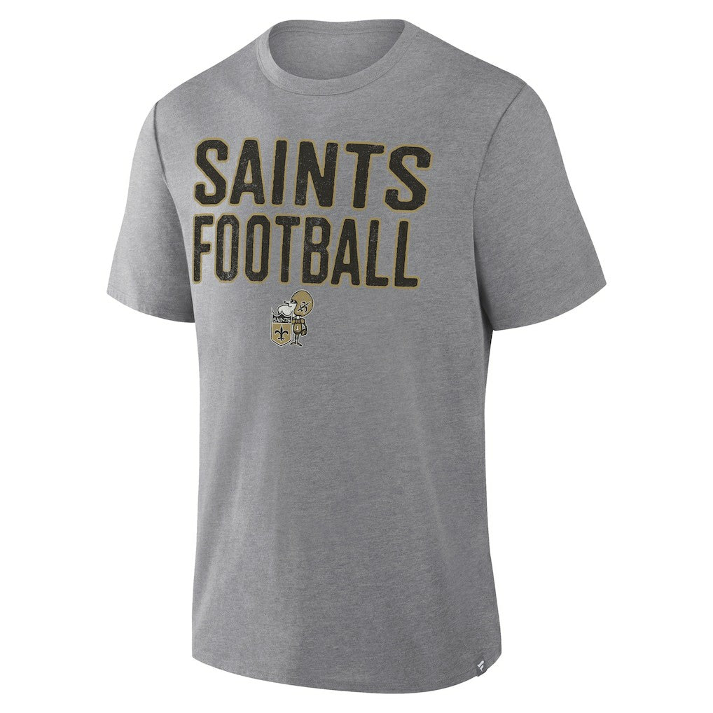New Orleans Saints Fanatics First Down Tribute Tri-Blend T-Shirt