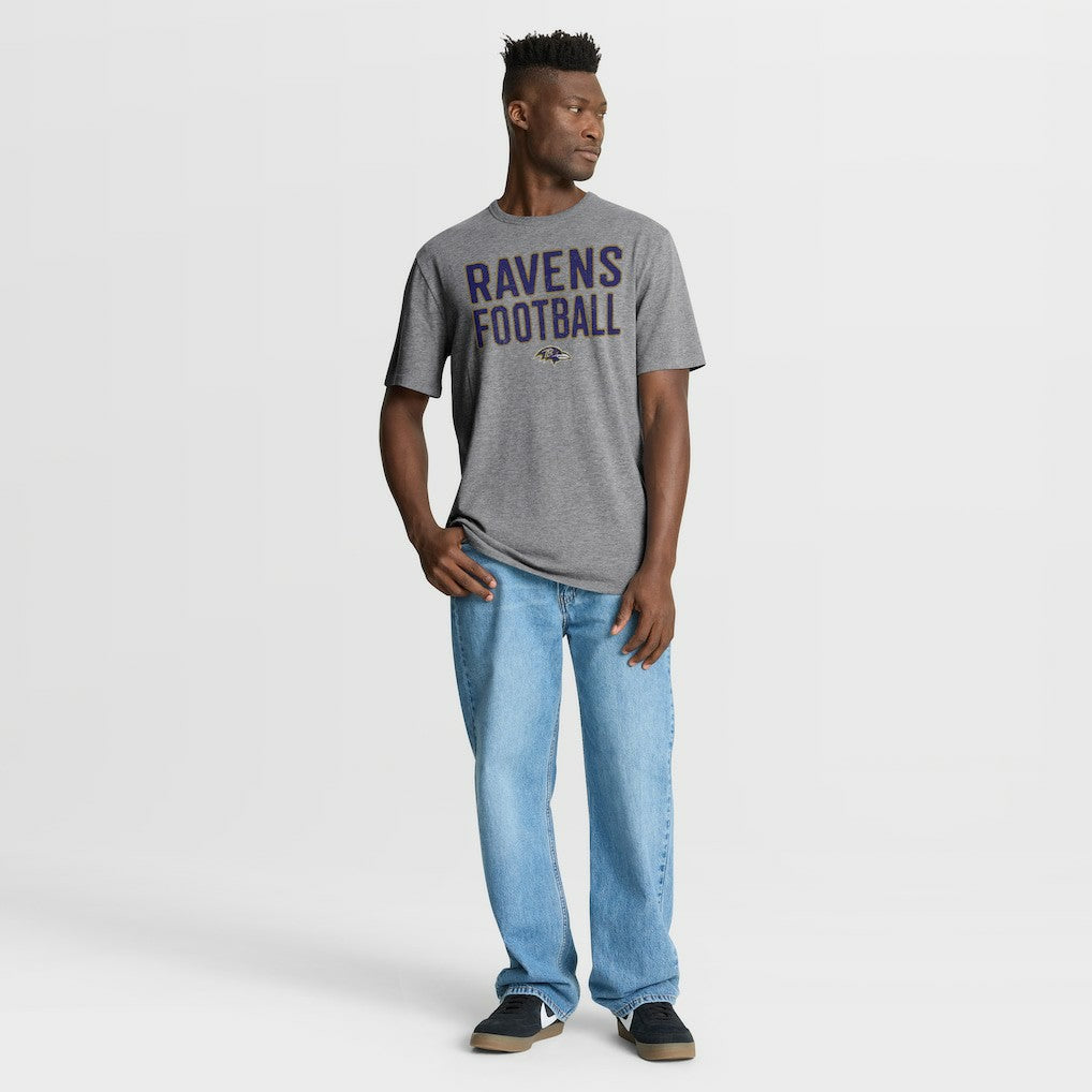 Baltimore Ravens Fanatics First Down Tribute Tri-Blend T-Shirt