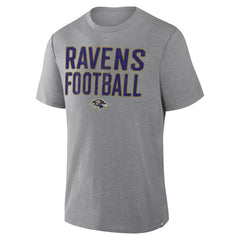 Baltimore Ravens Fanatics First Down Tribute Tri-Blend T-Shirt