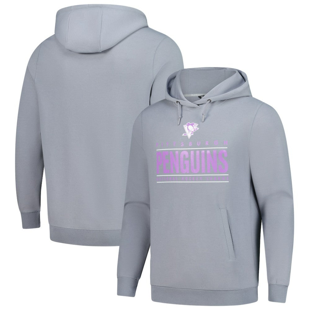 Pittsburgh Penguins Levelwear Hockey Fights Cancer Pulsar Off Season Tri-Blend Pullover Hoodie Sale