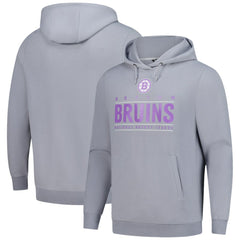 Boston Bruins Levelwear Hockey Fights Cancer Pulsar Off Season Tri-Blend Pullover Hoodie For Sale