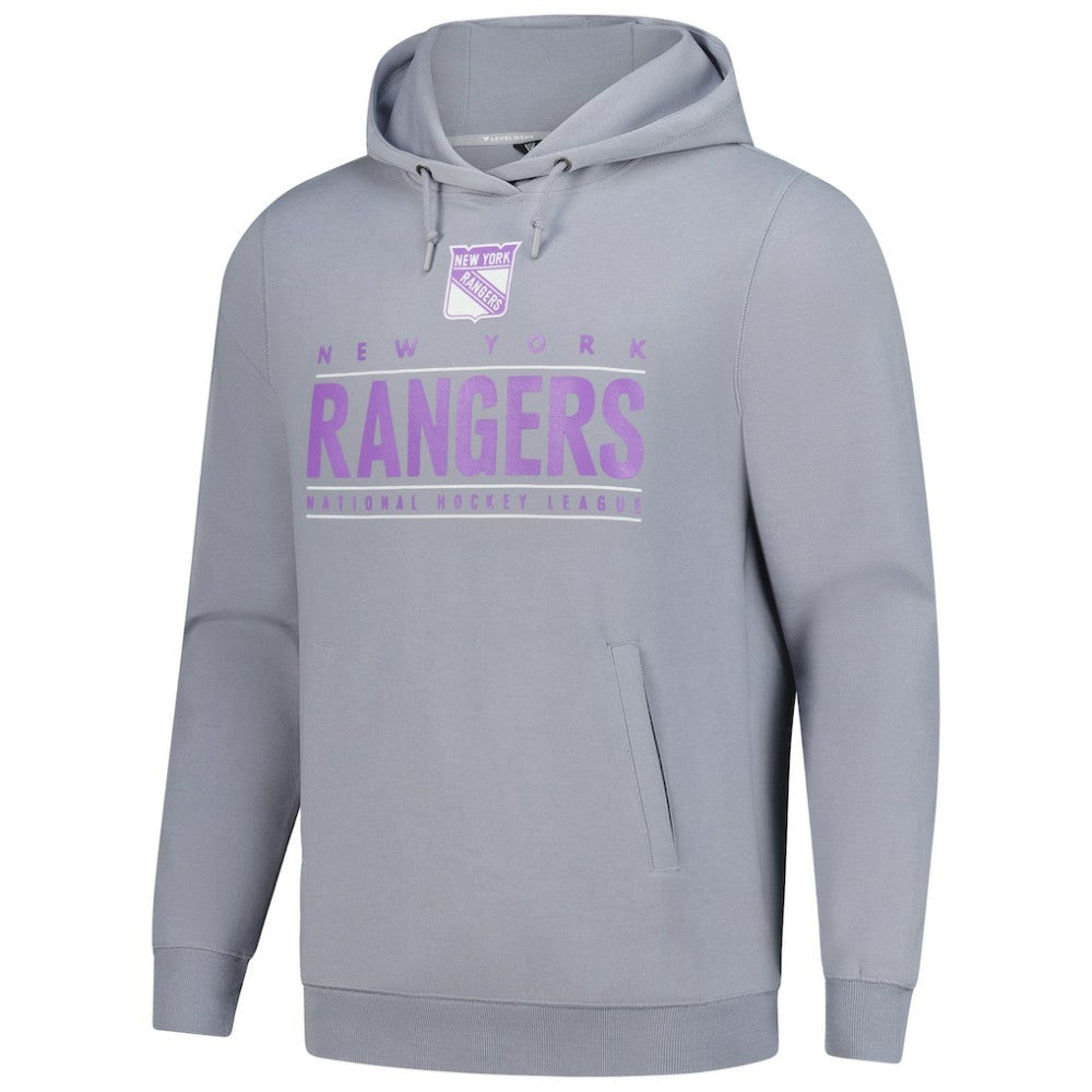 New York Rangers Levelwear Hockey Fights Cancer Pulsar Off Season Tri-Blend Pullover Hoodie Sale