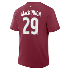 Nathan MacKinnon Colorado Avalanche Fanatics Authentic Stack Name & Number T-Shirt Sale