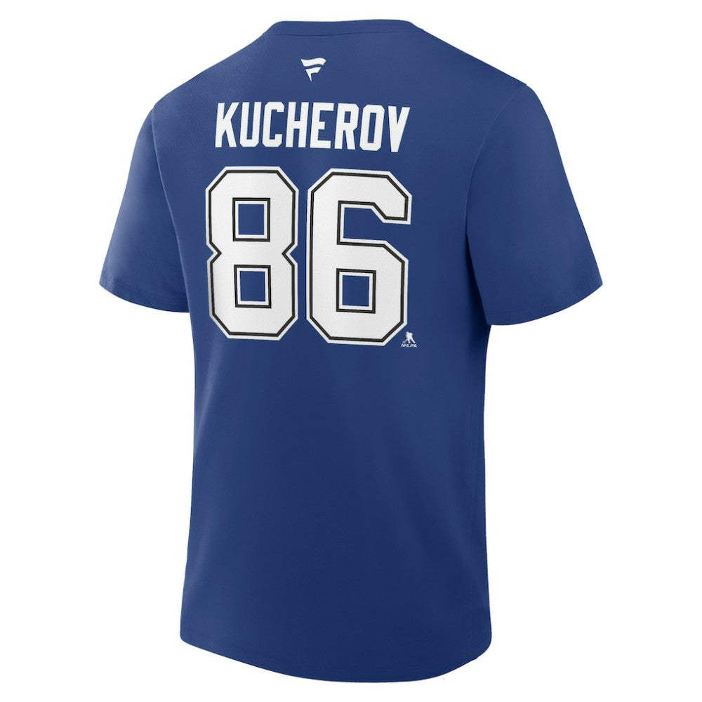 Nikita Kucherov Tampa Bay Lightning Fanatics Authentic Stack Name & Number T-Shirt On Sale