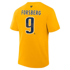 Filip Forsberg Nashville Predators Fanatics Authentic Stack Name & Number T-Shirt Sale