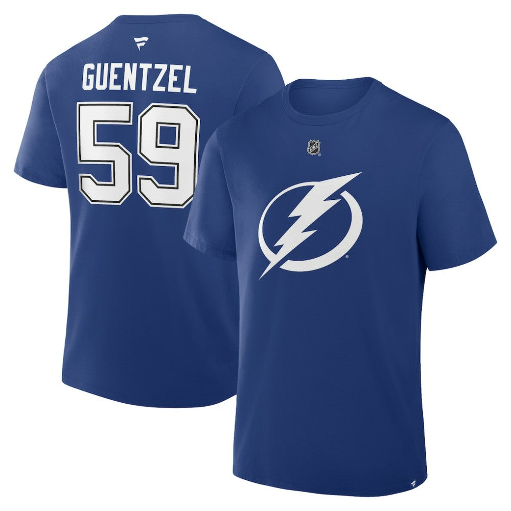 Jake Guentzel Tampa Bay Lightning Fanatics Authentic Stack Name & Number T-Shirt Online