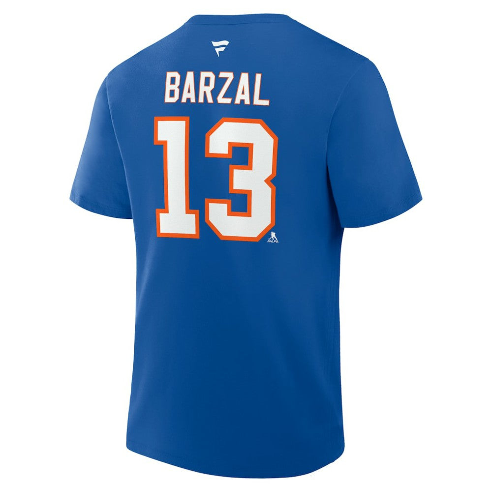 Mathew Barzal New York Islanders Fanatics Authentic Stack Name & Number T-Shirt Outlet