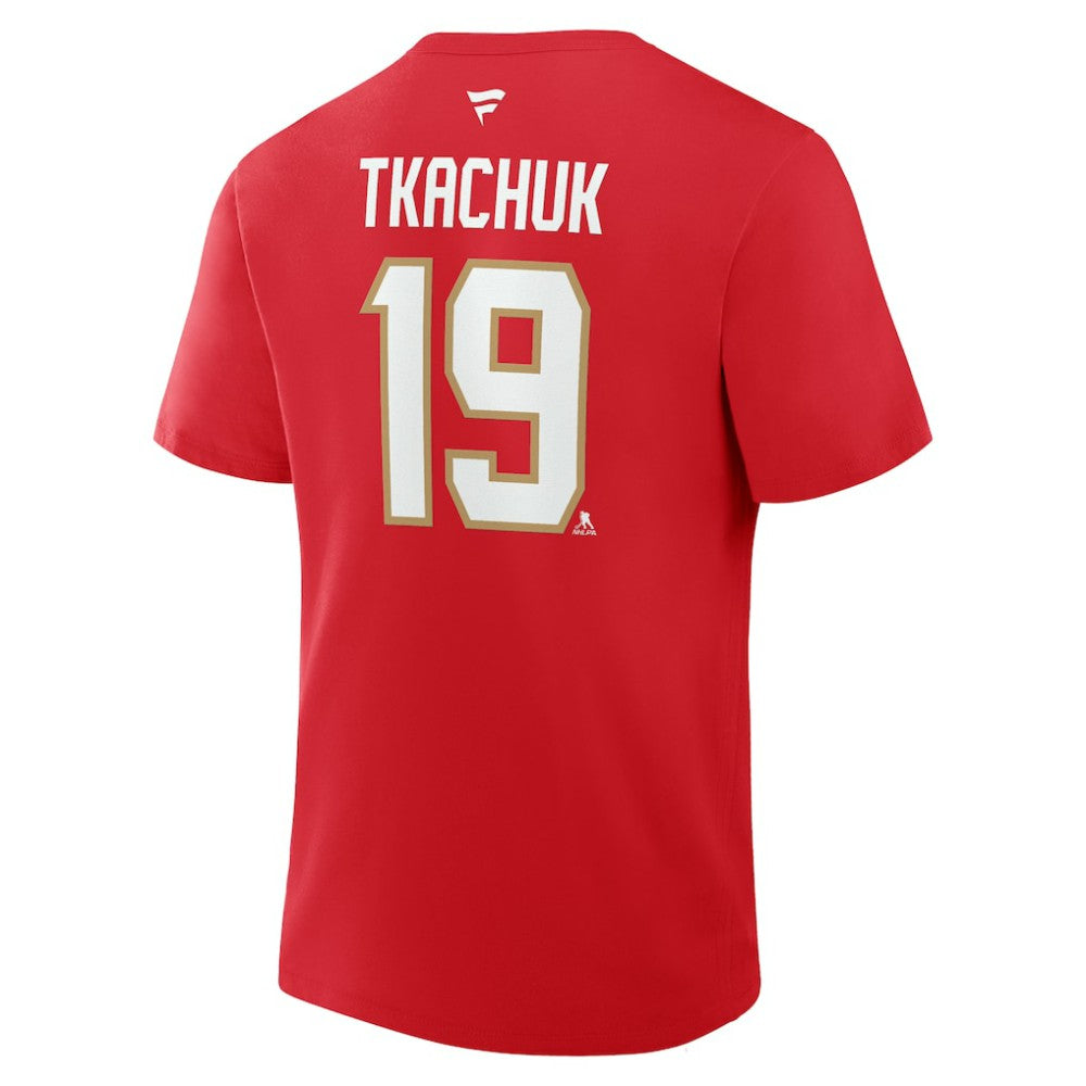 Matthew Tkachuk Florida Panthers Fanatics Authentic Stack Name & Number T-Shirt On Sale