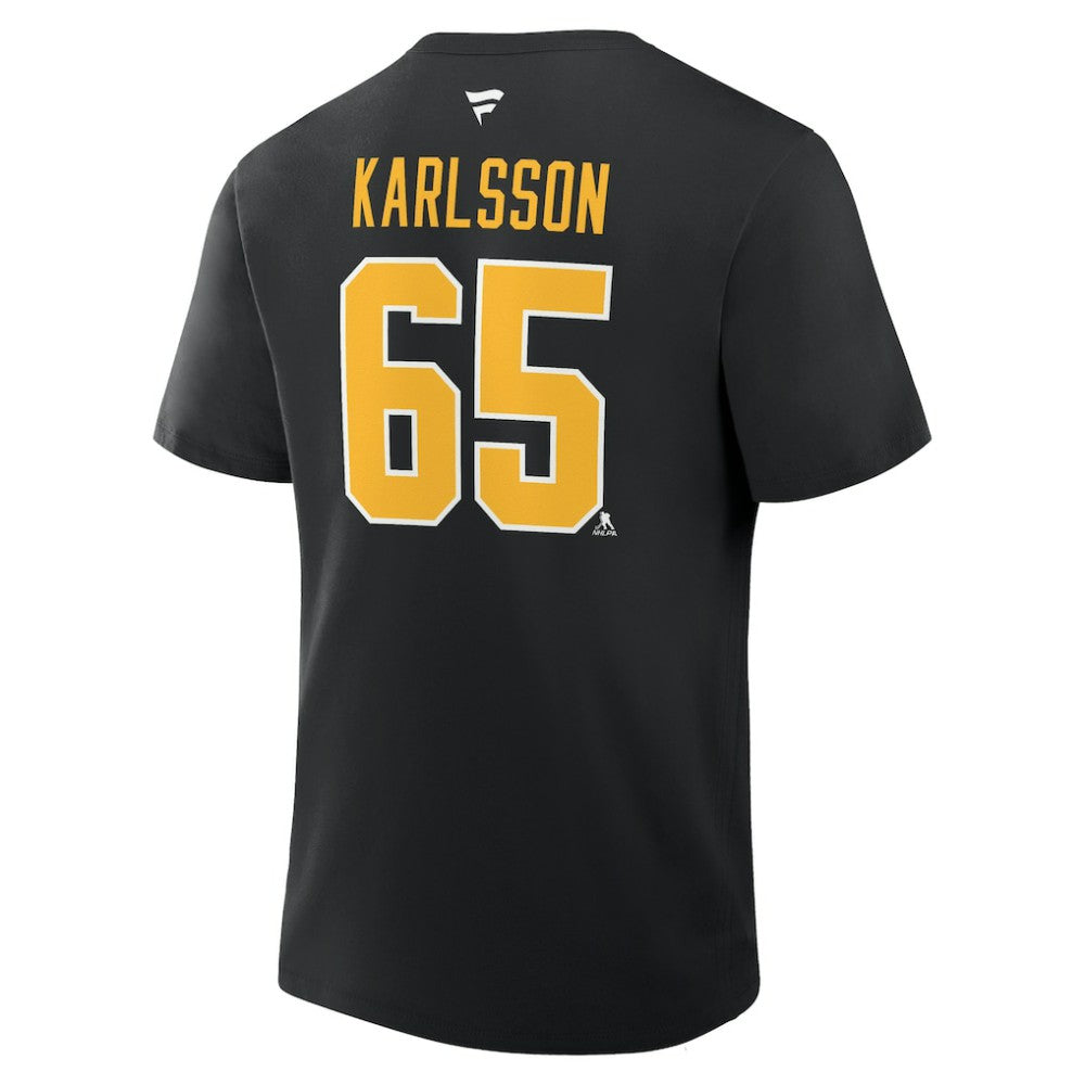 Erik Karlsson Pittsburgh Penguins Fanatics Authentic Stack Name & Number T-Shirt Online