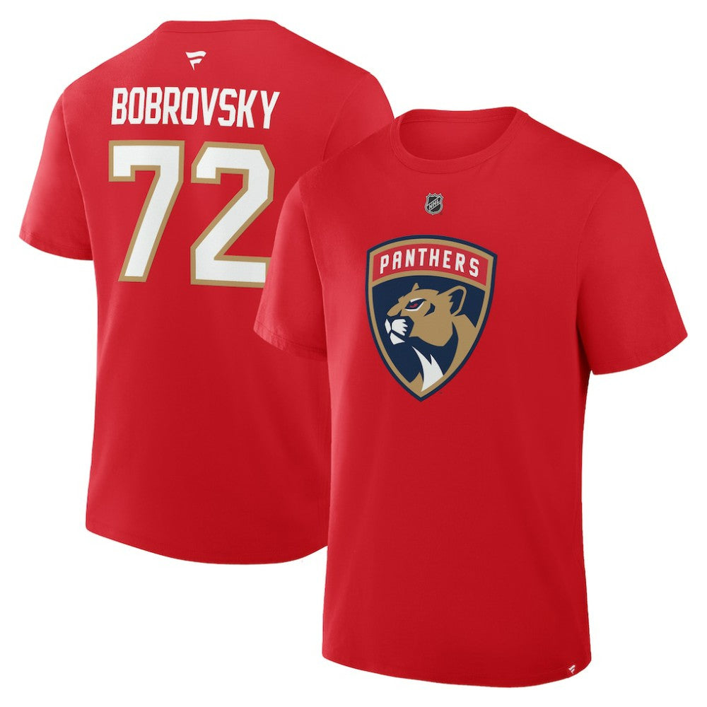 Sergei Bobrovsky Florida Panthers Fanatics Authentic Stack Name & Number T-Shirt For Sale