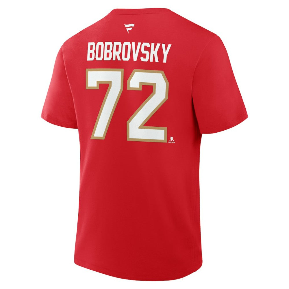 Sergei Bobrovsky Florida Panthers Fanatics Authentic Stack Name & Number T-Shirt For Sale