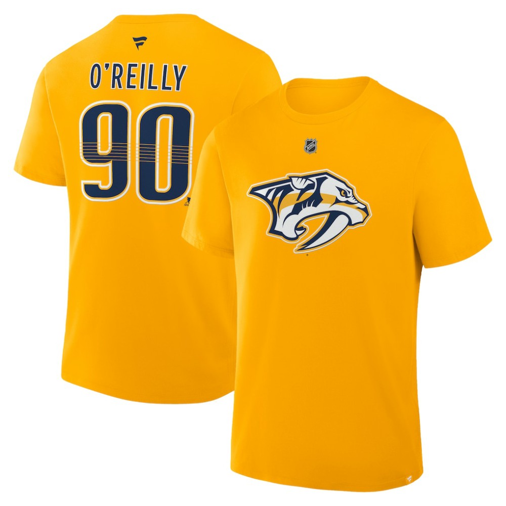 Ryan O'Reilly Nashville Predators Fanatics Authentic Stack Name & Number T-Shirt On Sale