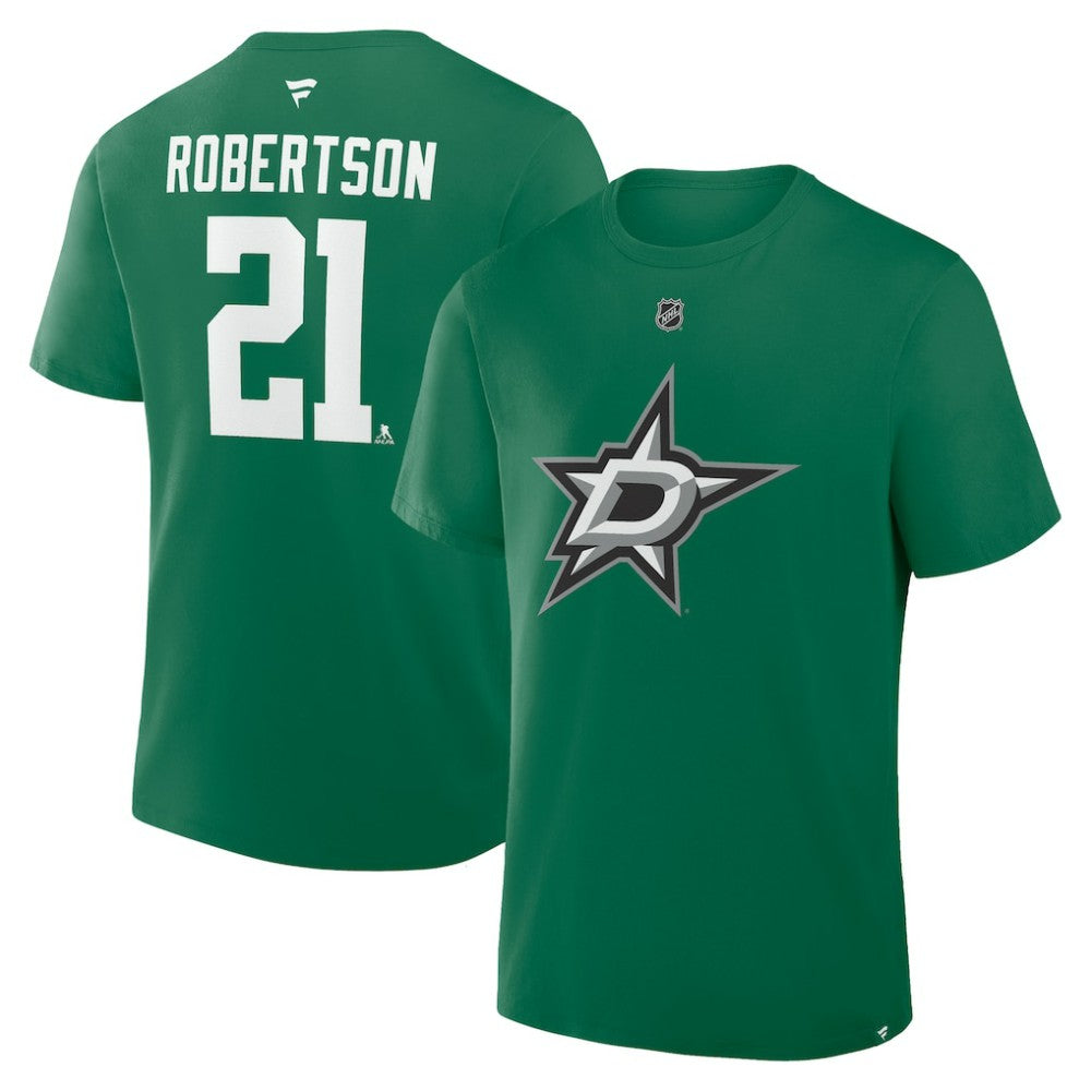 Jason Robertson Dallas Stars Fanatics Authentic Stack Name & Number T-Shirt Sale