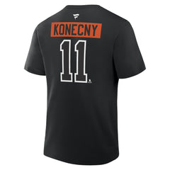 Travis Konecny Philadelphia Flyers Fanatics Authentic Stack Name & Number T-Shirt Discount