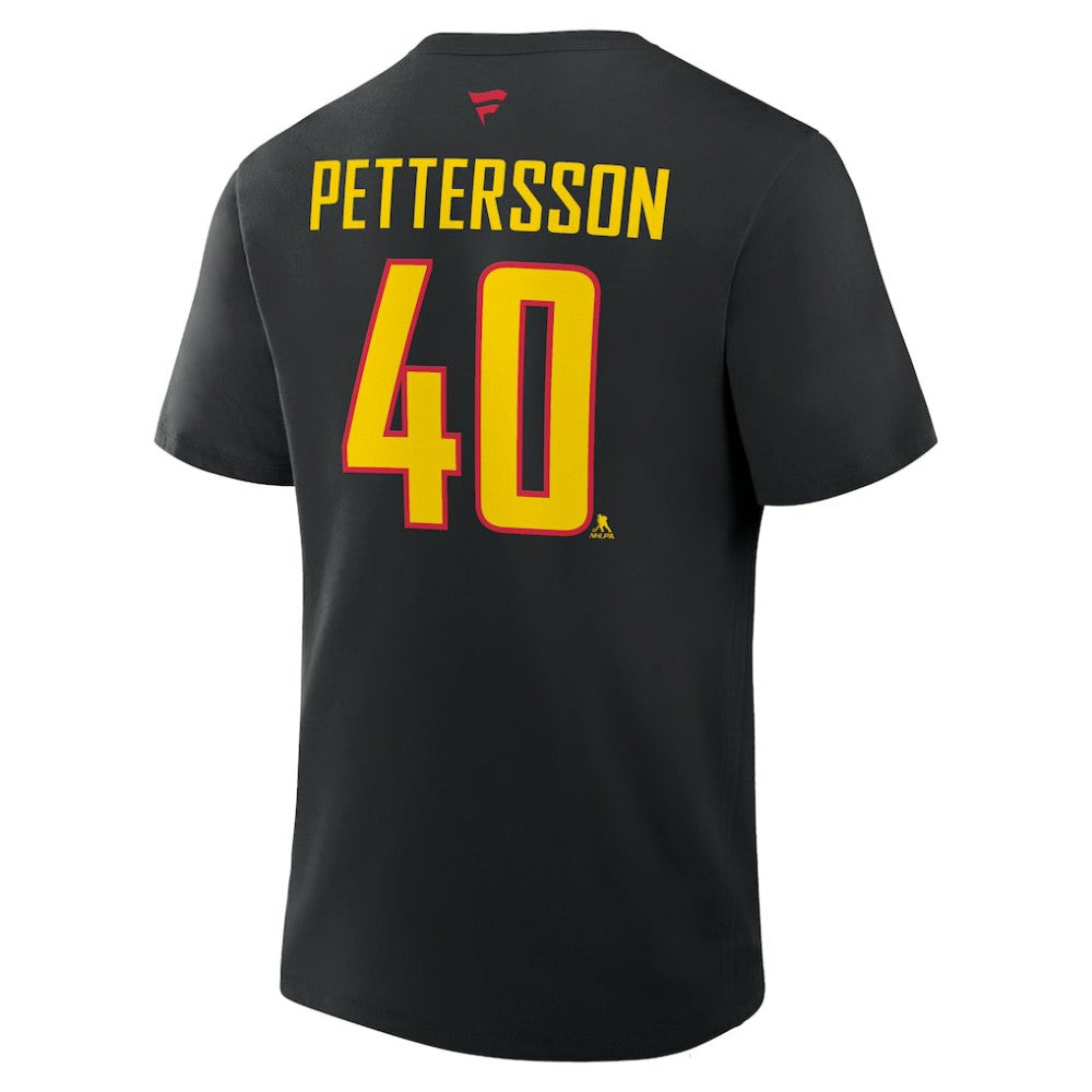 Elias Pettersson Vancouver Canucks Fanatics Authentic Stack Name & Number T-Shirt Discount